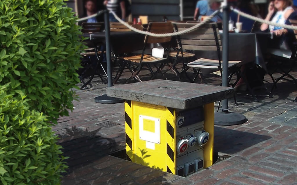 In-ground unit in market setting